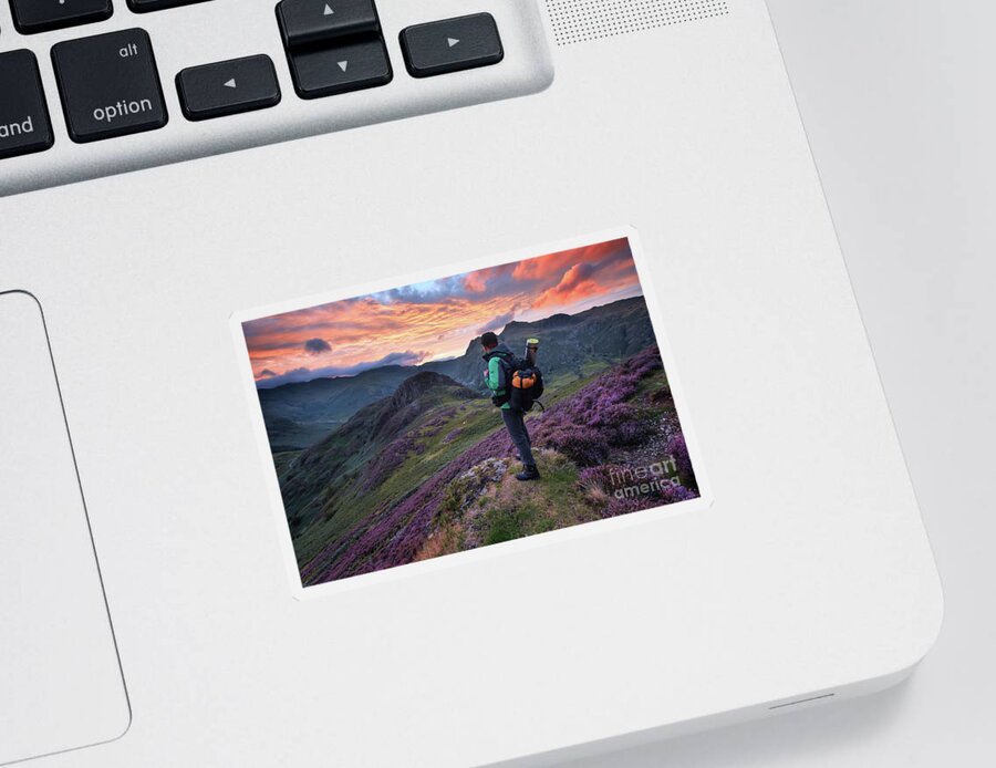 Sky Sticker featuring the photograph Lingmoor Fell 3.0 by Yhun Suarez