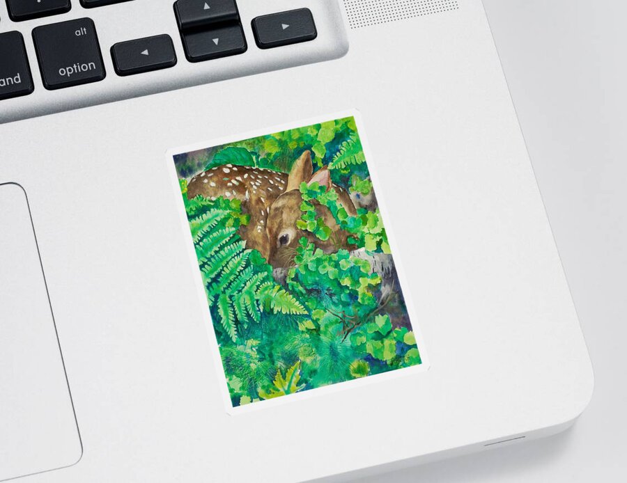 Fawn Sticker featuring the digital art Little One by Joe Baltich