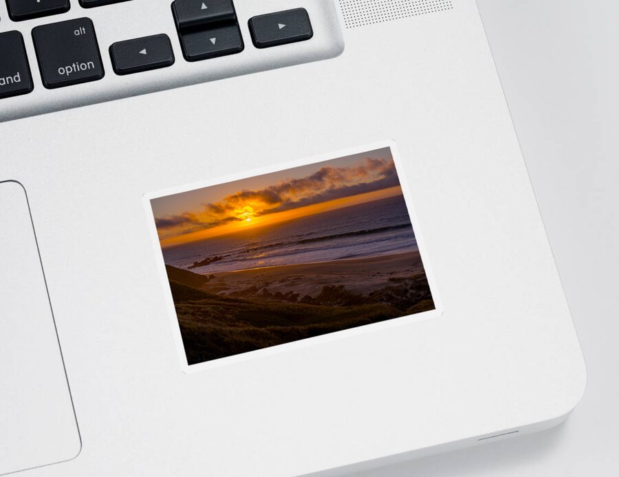 Big Sur Sticker featuring the photograph Little Sur Sunset by Derek Dean