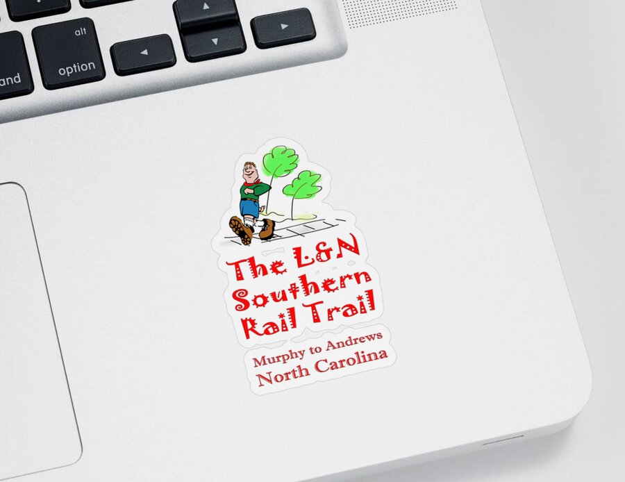 L&n Sticker featuring the photograph LN Southern Rail Trail Boy Scout by Debra and Dave Vanderlaan