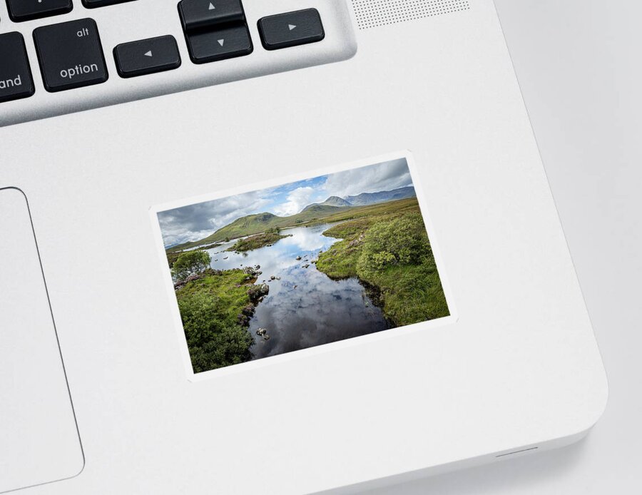 Rannoch Sticker featuring the photograph Lochan na h-Achlaise, Rannoch Moor by Nigel R Bell