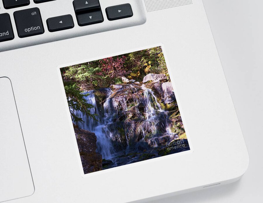 Waterfall Sticker featuring the photograph Lost Creek Waterfall by Kae Cheatham