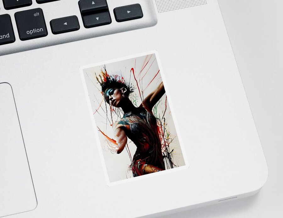 Digital Sticker featuring the digital art Lost in the Dance by Beverly Read