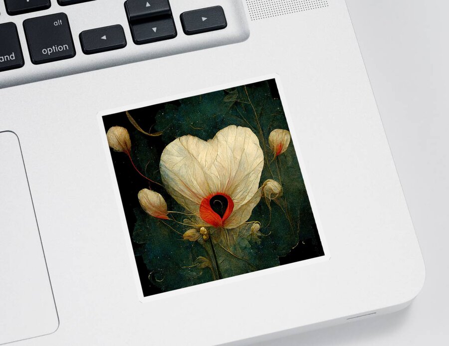 Flower Sticker featuring the digital art Love Grows by Nickleen Mosher