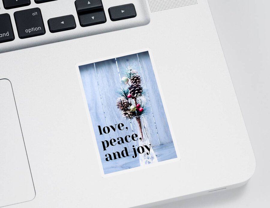Love Sticker featuring the photograph Love, Peace and Joy by W Craig Photography