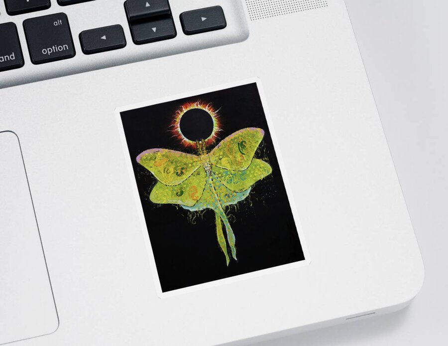 Luna Moth Sticker featuring the painting Luna Moth by Michael Creese