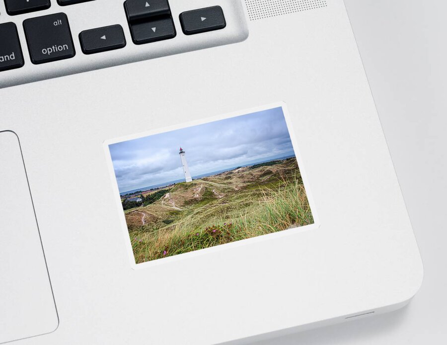 Lighthouse Sticker featuring the photograph Lyngvig Lighthouse by Steven Nelson