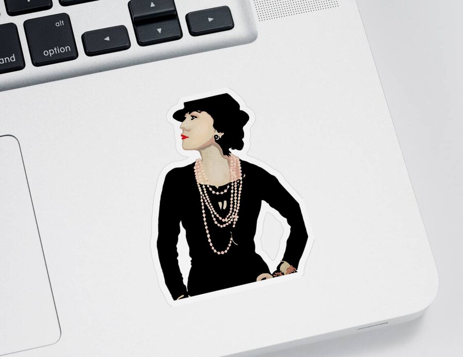 Madame Coco Chanel Portrait Of Gabrielle Bonheur Sticker
