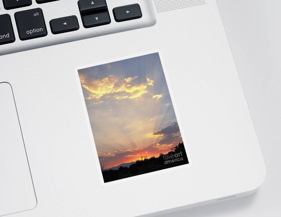 Sunset Sticker featuring the photograph Majestic Sunset Colorado by Marlene Besso