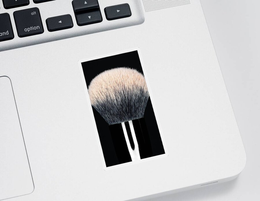Brush Sticker featuring the photograph Makeup Brush Pink 2 by Amelia Pearn