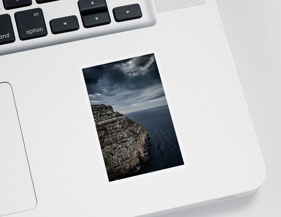 Malta Sticker featuring the photograph Malta Island Sea Coast On Stormy Morning by Artur Bogacki