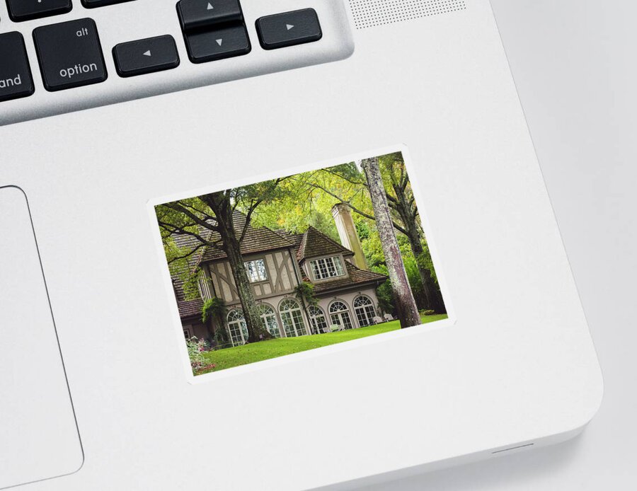 Manor House Sticker featuring the photograph Manor House in Autumn by Mary Ann Artz