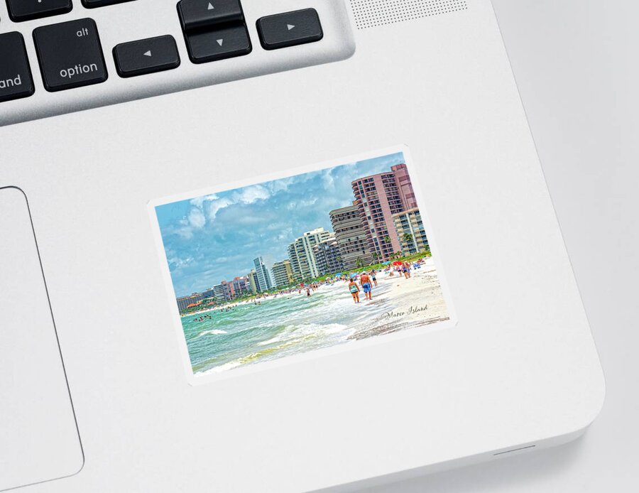 Marco Island Sticker featuring the photograph Marco Island, FL by Debra Kewley
