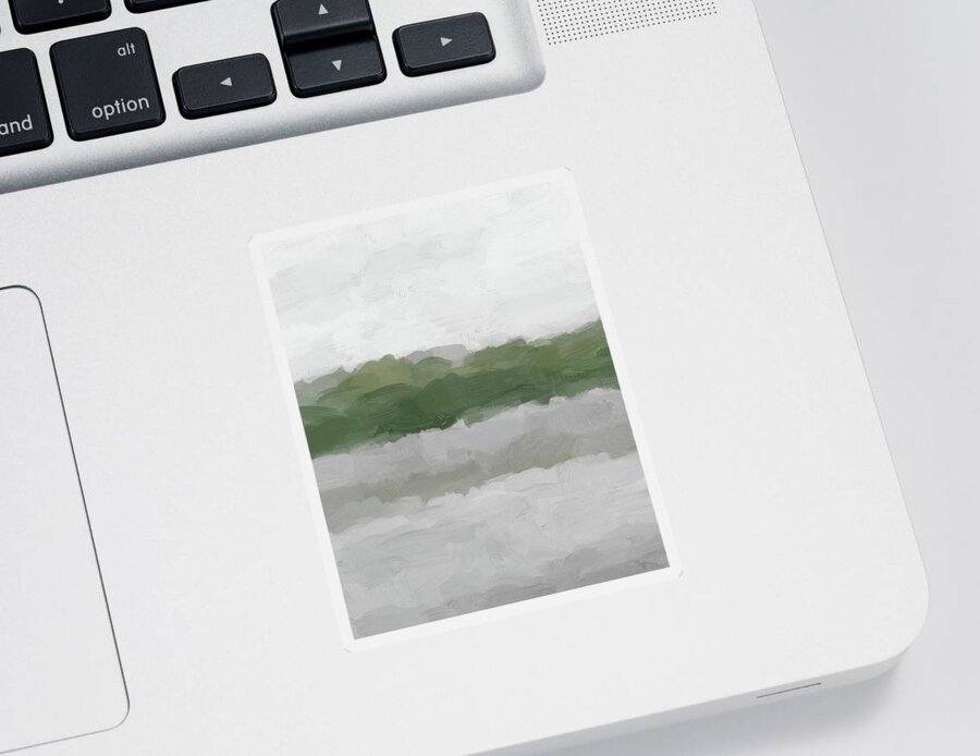Green Sticker featuring the painting Marsh Clouds by Rachel Elise