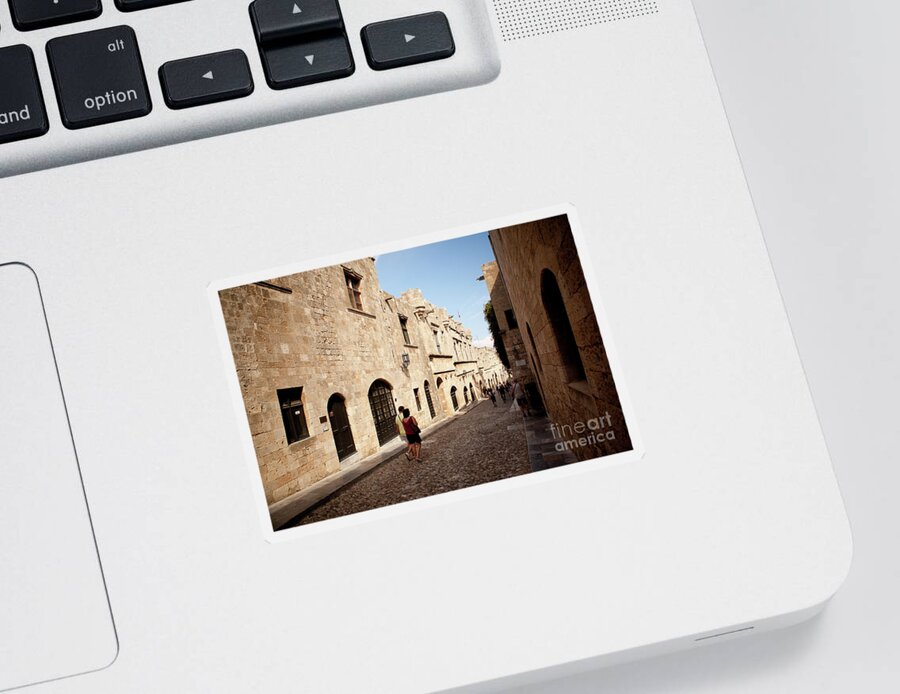 Rhodes Sticker featuring the photograph Medieval City of Rhodes by Rich S