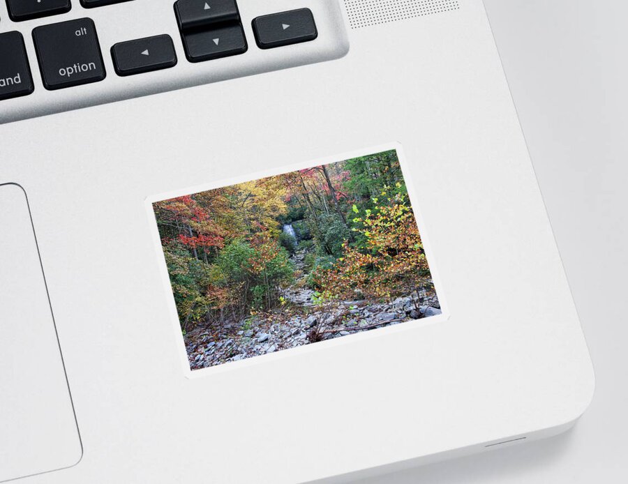 Smoky Mountains Sticker featuring the photograph Meigs Falls 13 by Phil Perkins