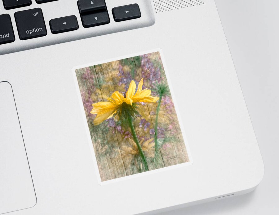 Sticker featuring the photograph Mellow Yellow Dream by Shara Abel