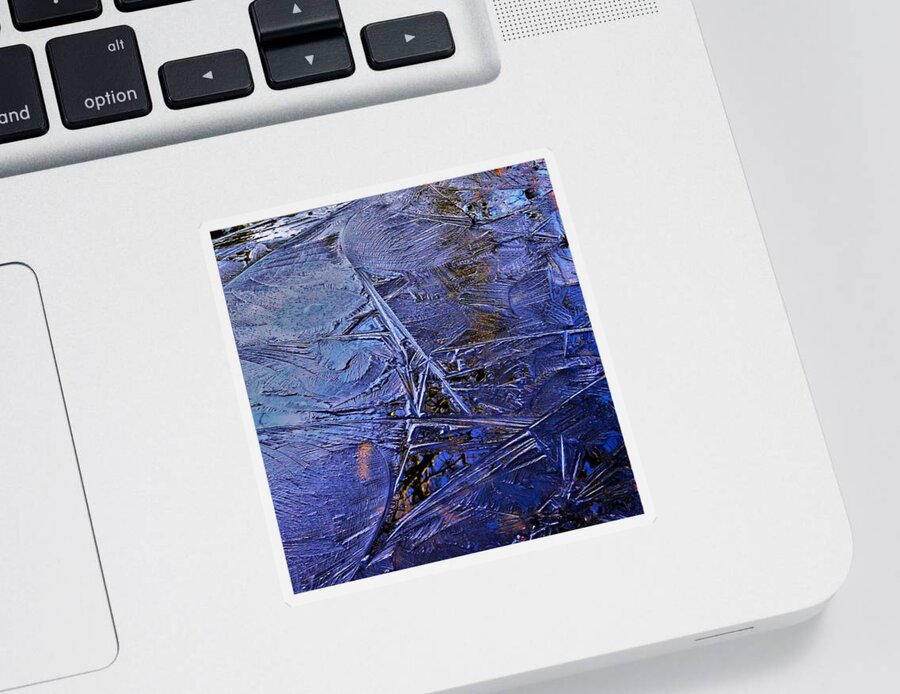 - Melting Ice Sticker featuring the photograph - Melting Ice by THERESA Nye