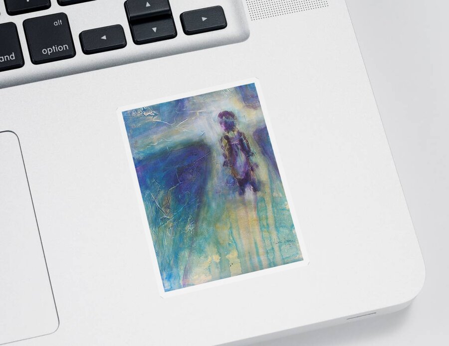 Abstract Figurative Sticker featuring the painting Memories by Valerie Greene