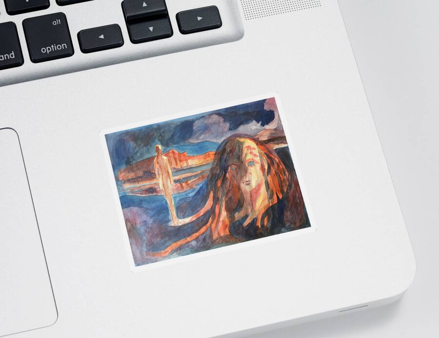 Masterpiece Paintings Sticker featuring the painting Memory of Past Life by Enrico Garff