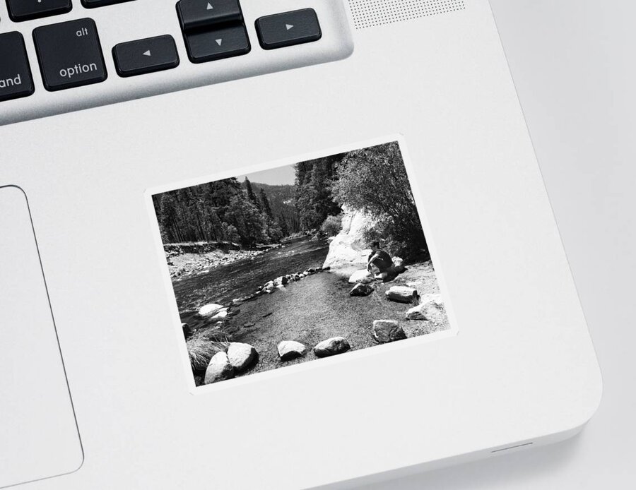Photograph Sticker featuring the photograph Merced River in Yosemite by Beverly Read