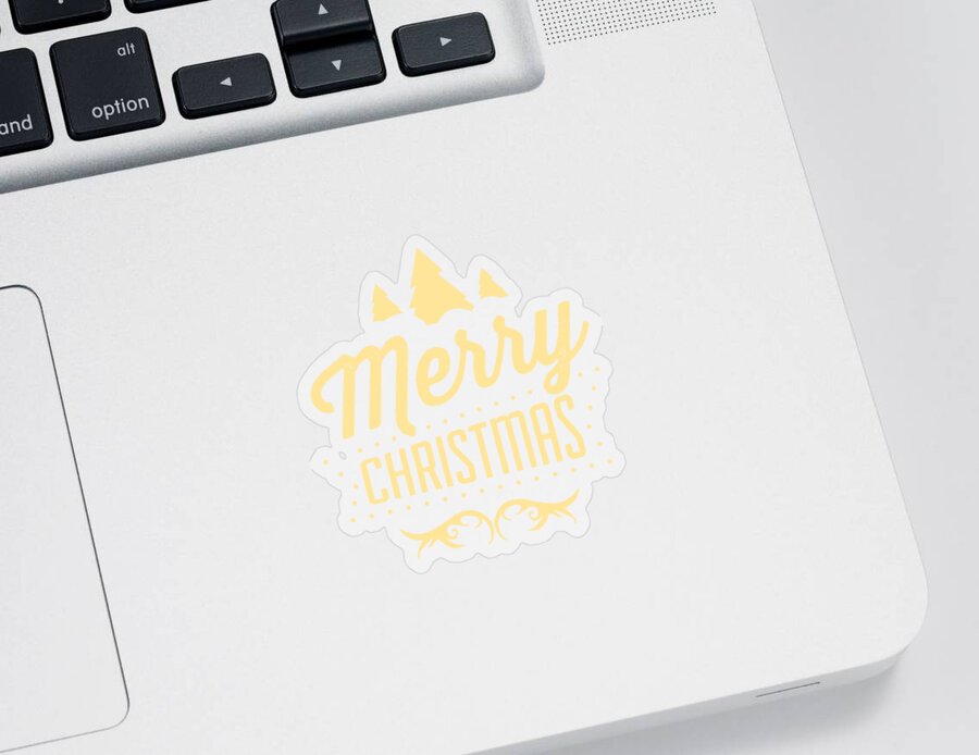 Christmas 2023 Sticker featuring the digital art Merry Christmas by Flippin Sweet Gear