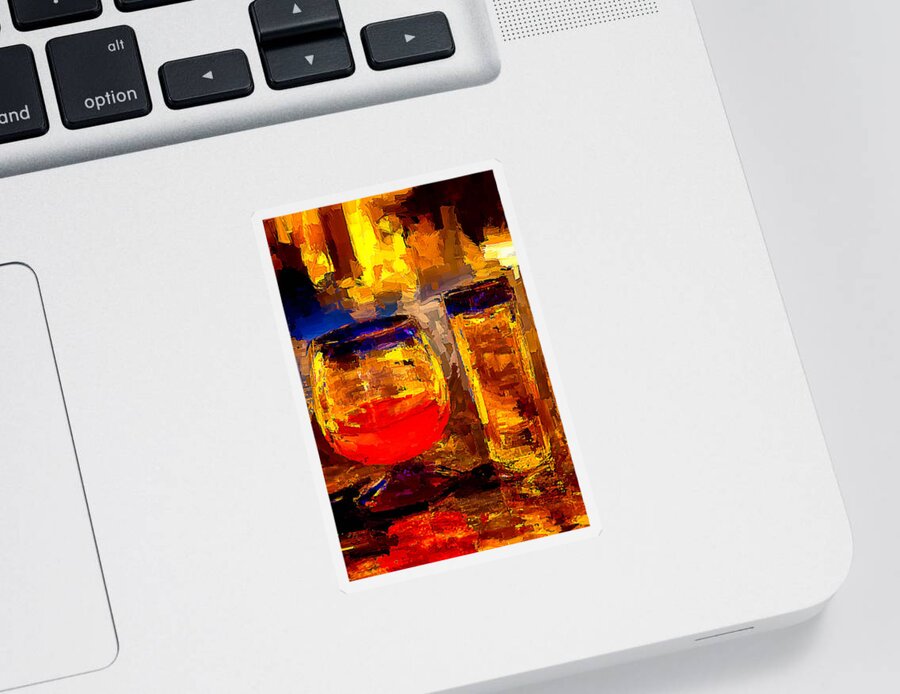 Tequila Sticker featuring the digital art Mexico Magic Digital Painting by Tatiana Travelways