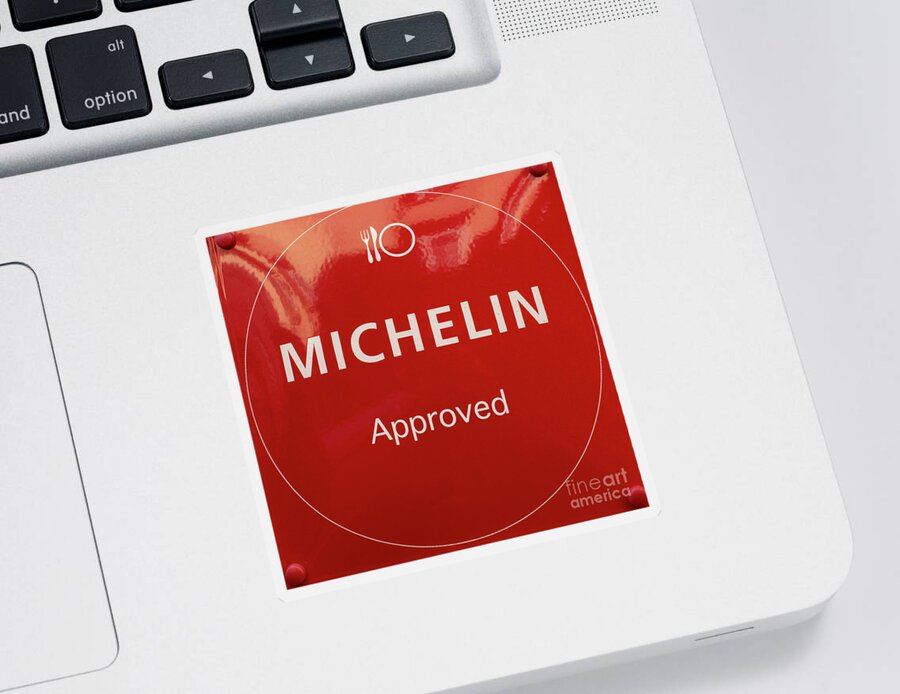 Accreditation Sticker featuring the photograph Michelin approved by Patricia Hofmeester