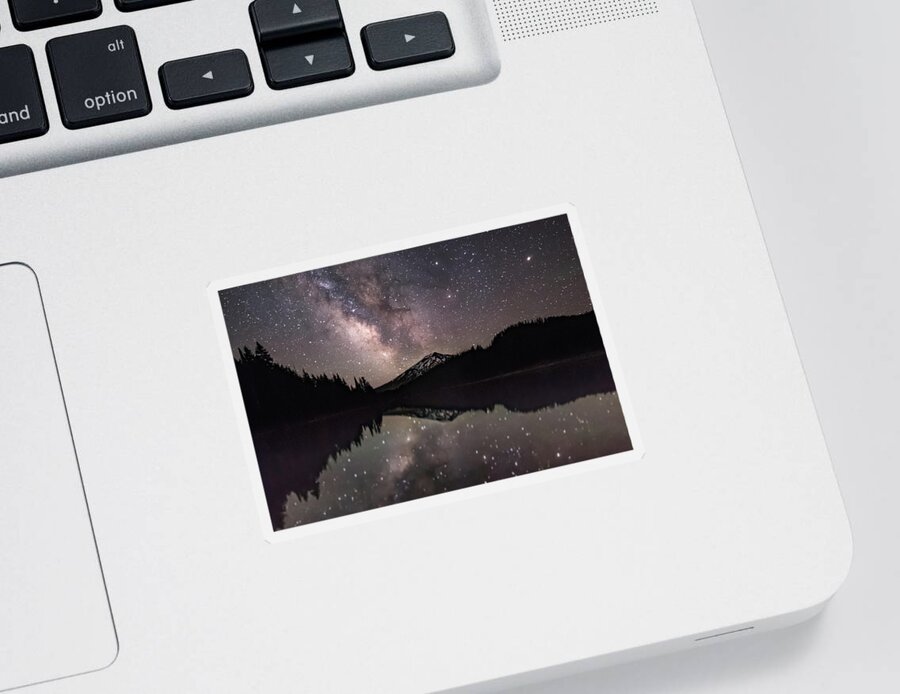 Milky Way Sticker featuring the photograph Milky Way at Mt. Bachelor by Joe Kopp