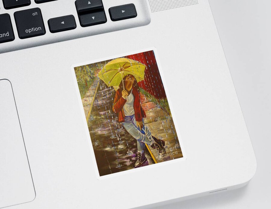 2021 Sticker featuring the painting Mmxxi by Saundra Johnson