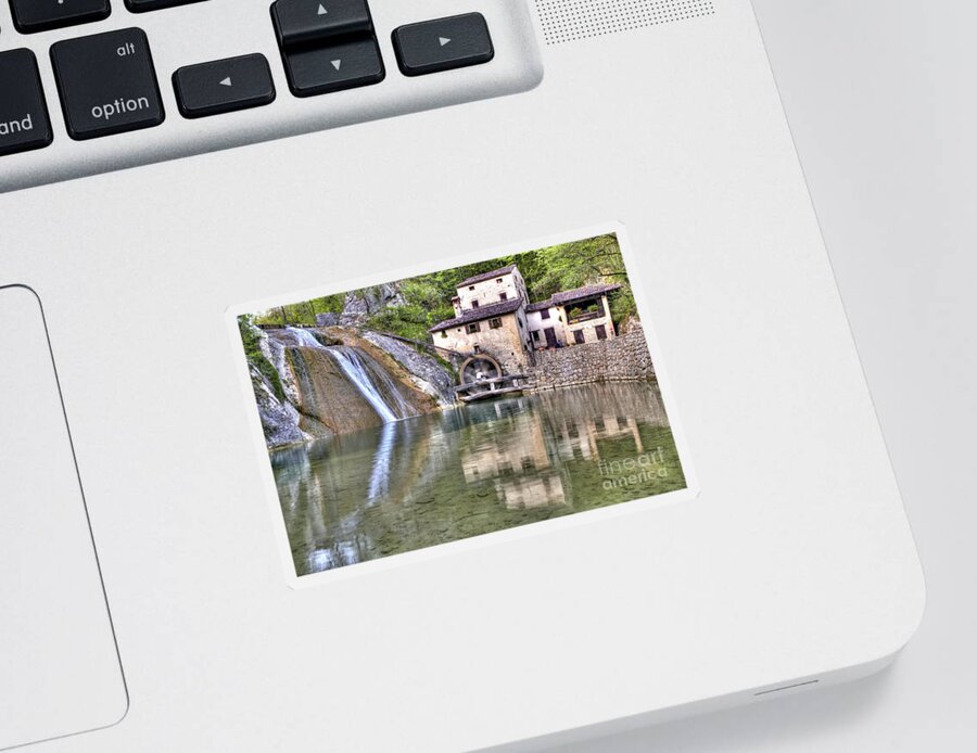 Watermill Sticker featuring the photograph Molinetto della Croda - Refrontolo - Italy by Paolo Signorini
