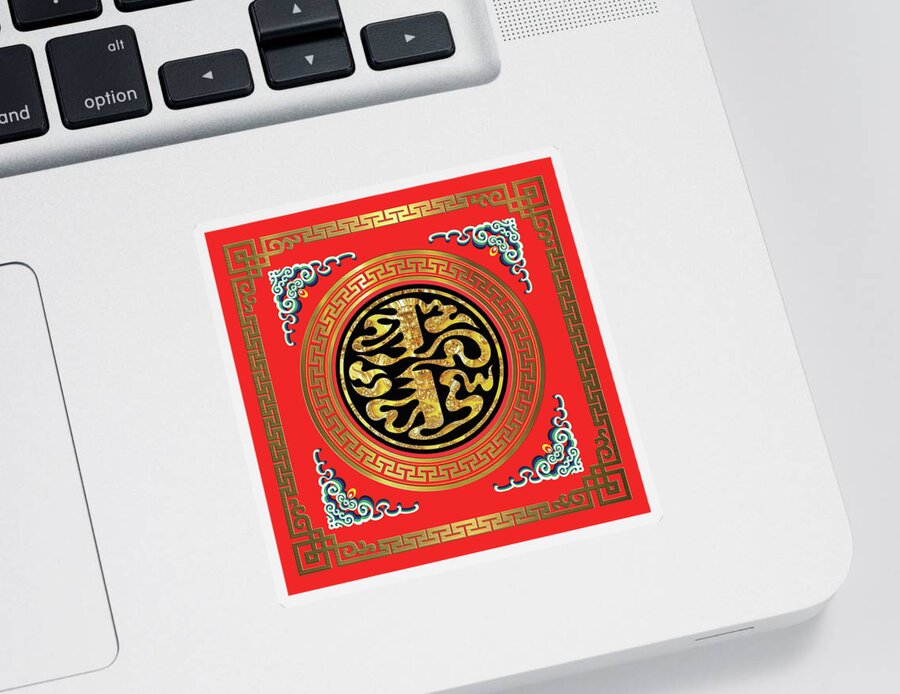 Mongol Sticker featuring the painting Mongol by Tom Dashnyam Otgontugs