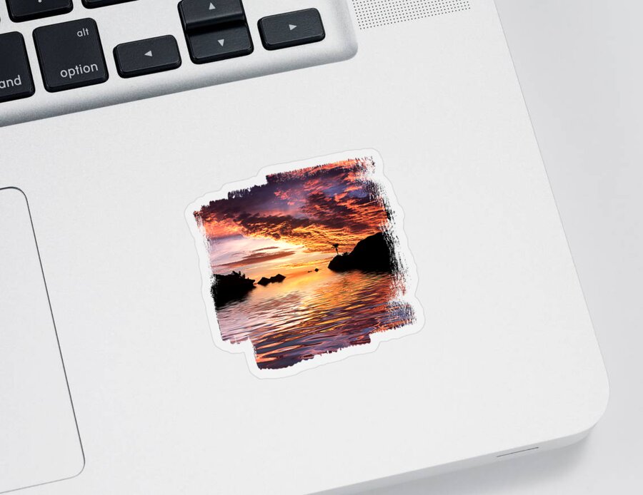 Monsoon Sticker featuring the photograph Monsoon Sunrise by Elisabeth Lucas