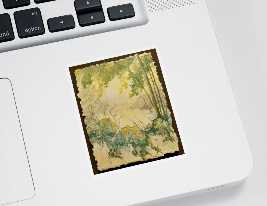 Watercolor Sticker featuring the painting Morning Serenity by Carolyn Rosenberger