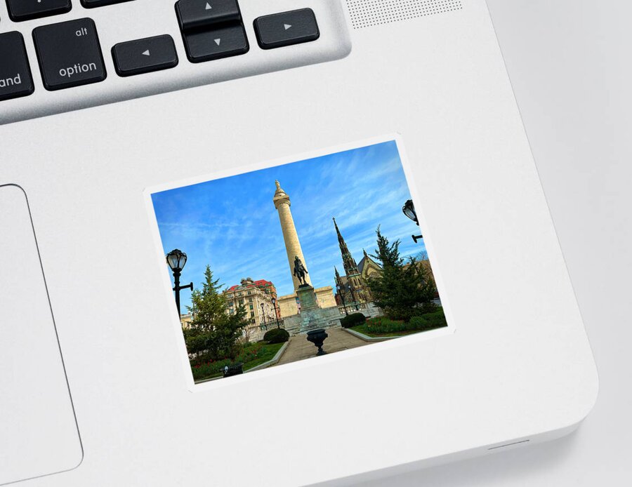 Monument Sticker featuring the photograph Mount Vernon by Chris Montcalmo