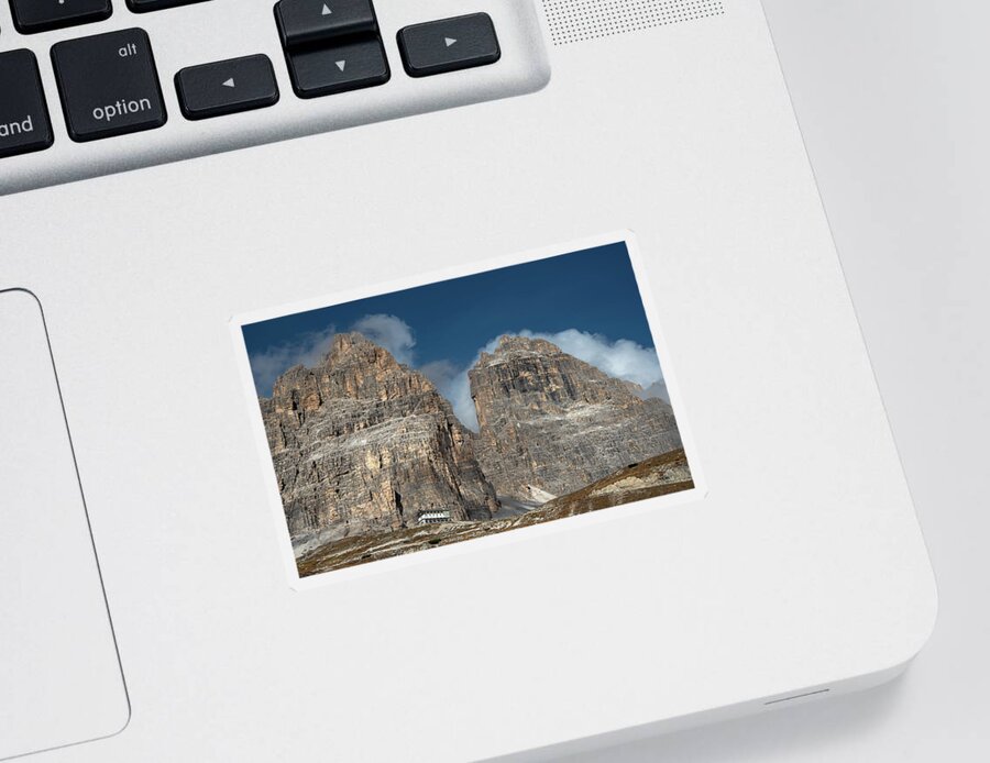 Dolomite Sticker featuring the photograph Mountain landscape of the picturesque Dolomites at Tre Cime area by Michalakis Ppalis