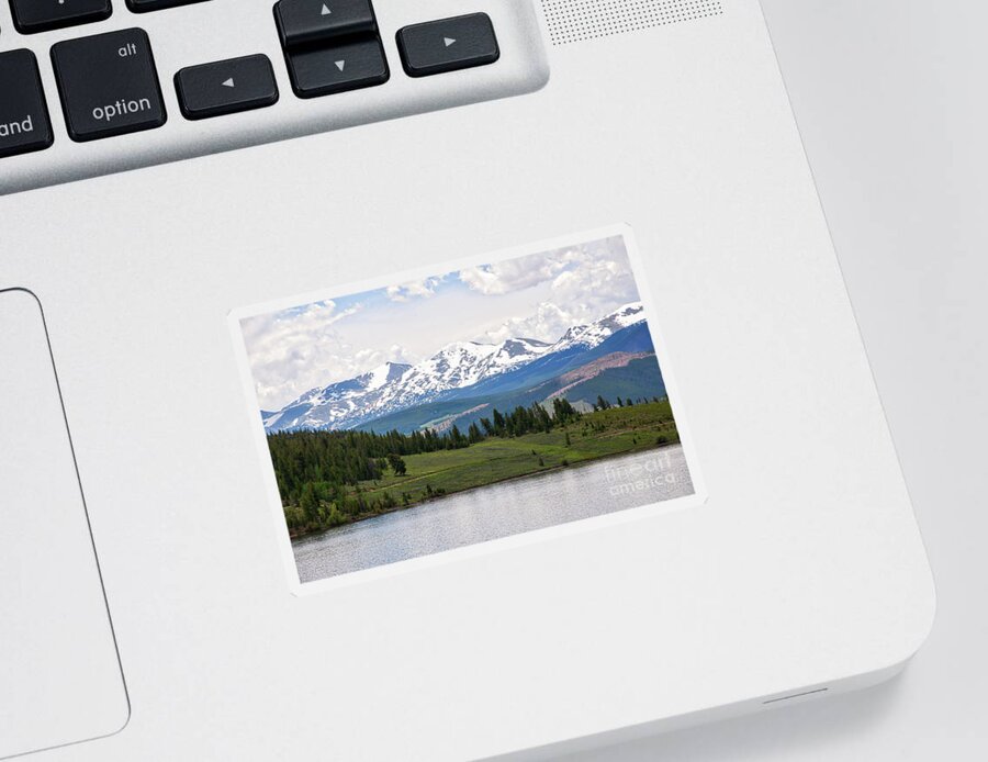 Colorado Sticker featuring the digital art Mountain Range Above Lake Dillon by Kirt Tisdale