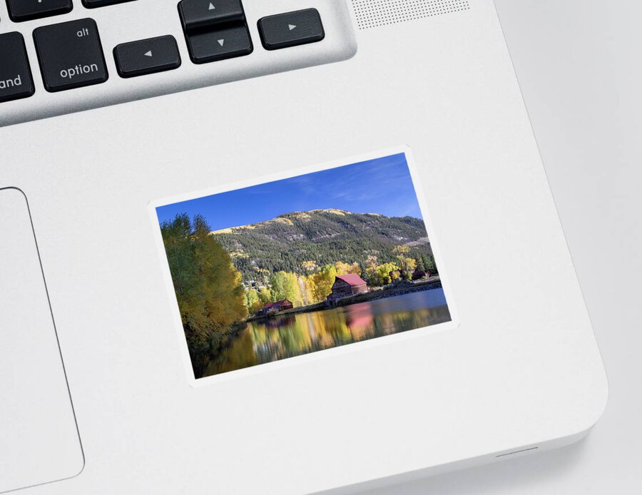 Nature Sticker featuring the photograph Mountain Reflections by Steve Templeton