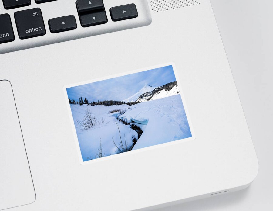 Snow Peak Sticker featuring the photograph Mt Hood from Snopark by Aashish Vaidya