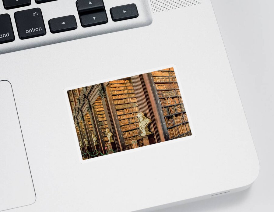 Trinity College Library Sticker featuring the photograph Much More Than A Library by Marcy Wielfaert