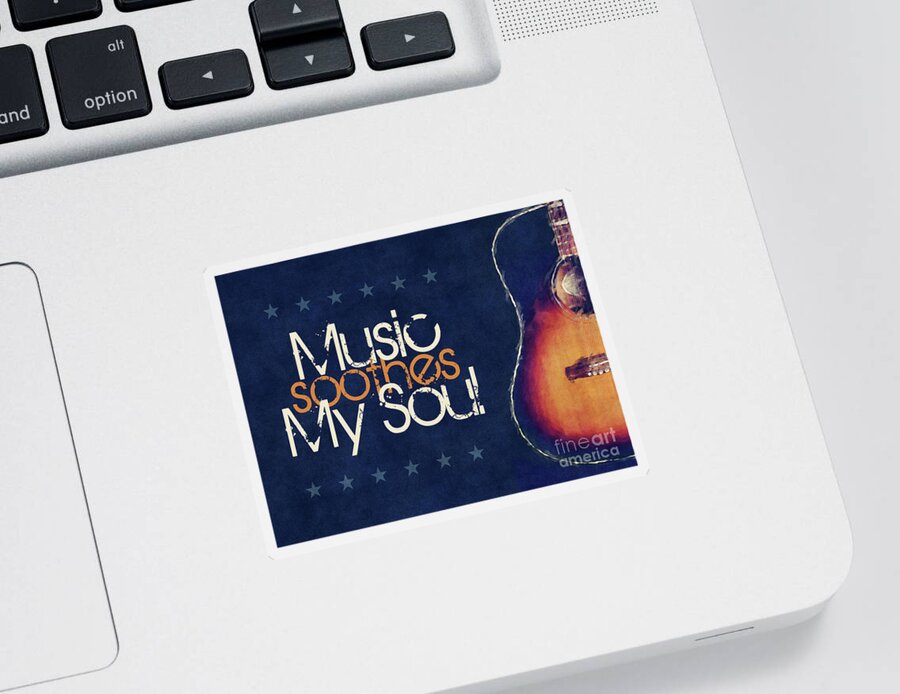 Star Sticker featuring the digital art Music Soothes My Soul by Phil Perkins