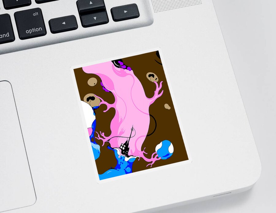 Salamander Sticker featuring the digital art Mutant Sally by Craig Tilley
