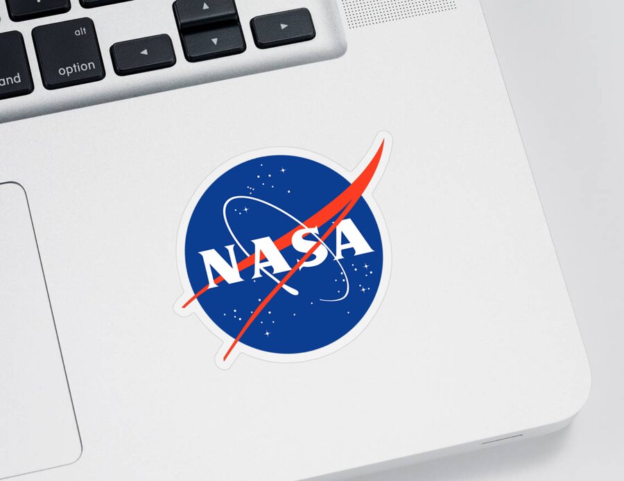 NASA LOGO. Insignia. On Navy Blue. Sticker by Tom Hill - Pixels