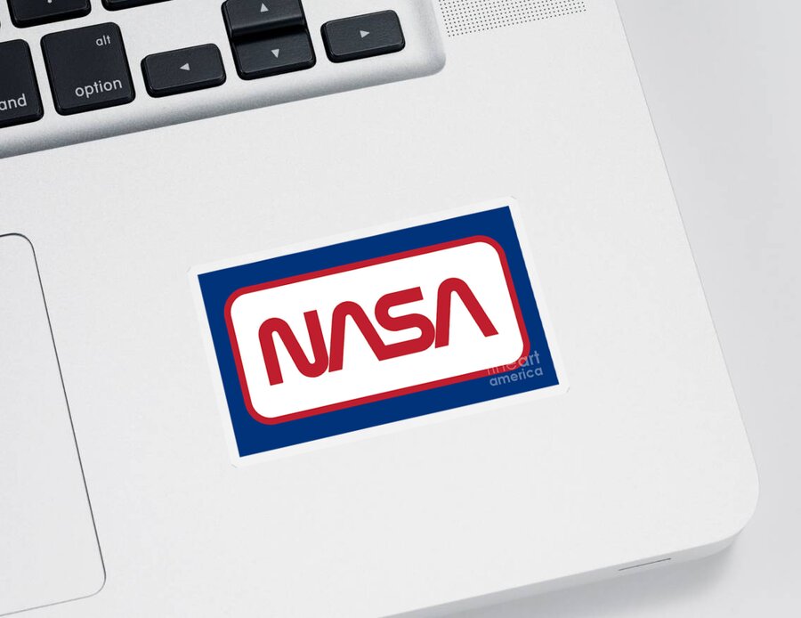 Nasa Space Rectangular Logo Sticker by Carroll Hill - Fine Art America