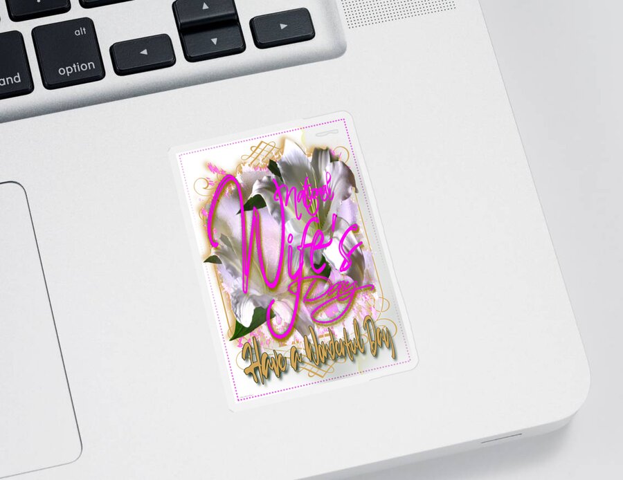 National Wife's Day Sticker featuring the digital art National Wife's Day on the 3rd Sunday in September Special by Delynn Addams