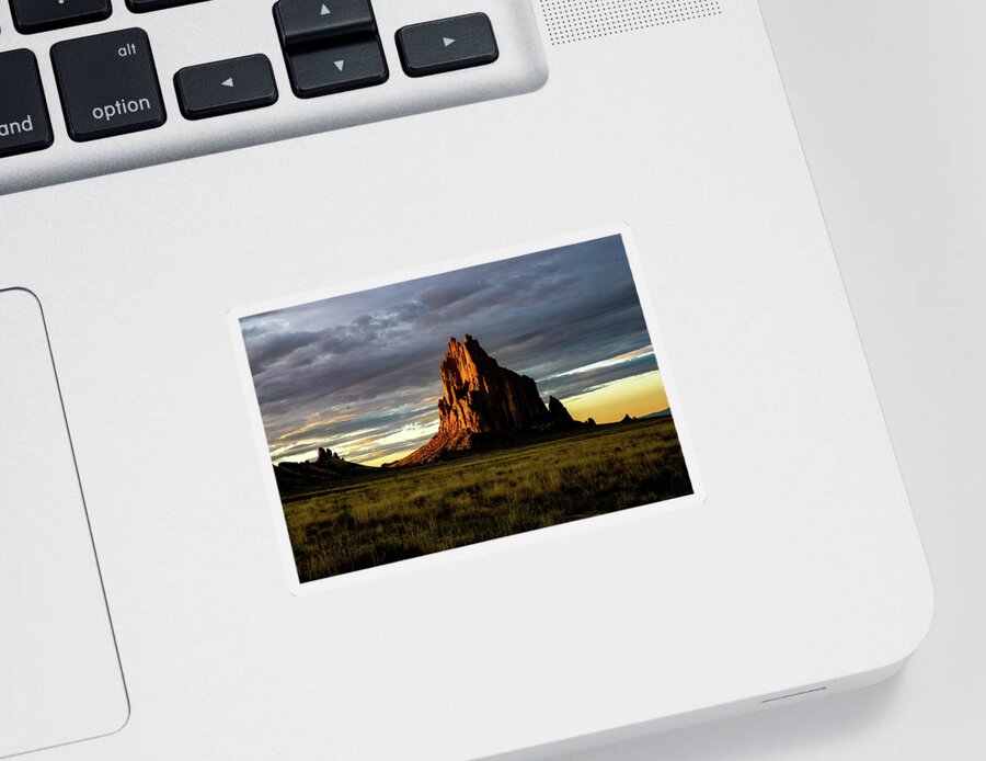 Navajo Sticker featuring the photograph Navajo Nation - Ship Rock, New Mexico by Earth And Spirit