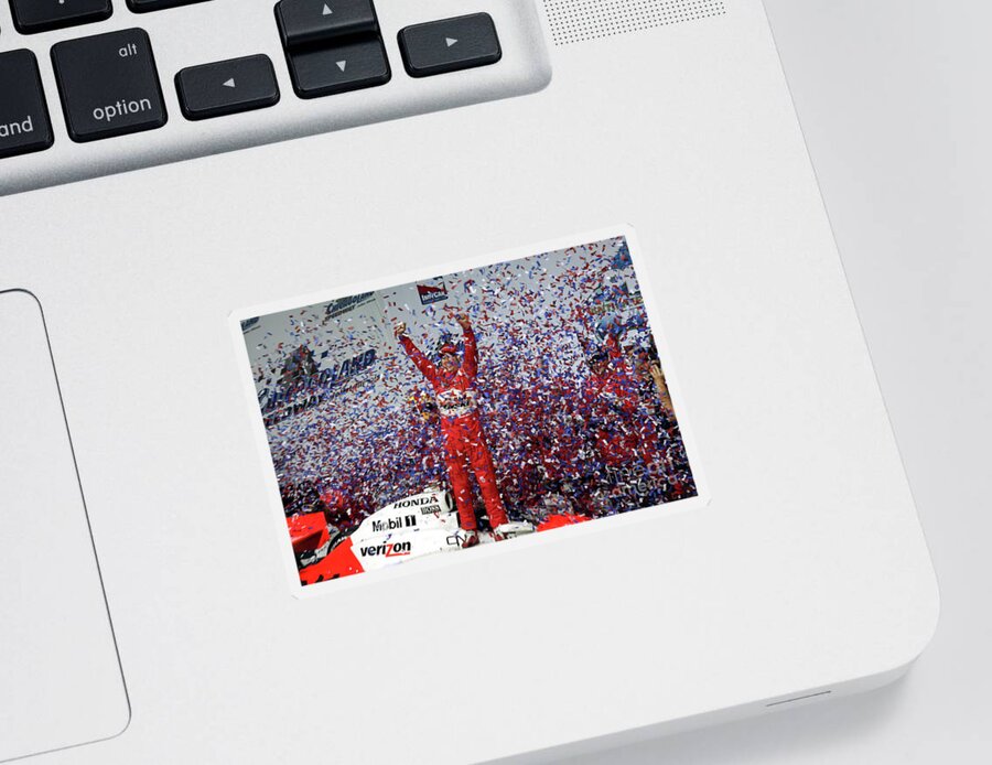 Champcar Sticker featuring the photograph Ryan Brisco - Indycar Racing Chicagoland Speedway Illinois by Pete Klinger
