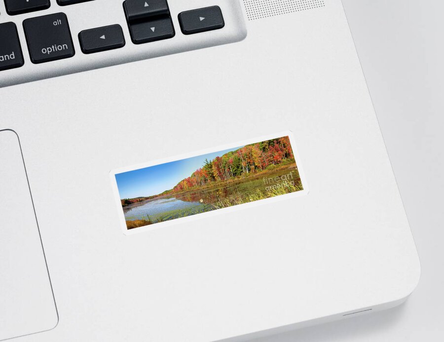 Autumn Sticker featuring the photograph New England colors by Agnes Caruso