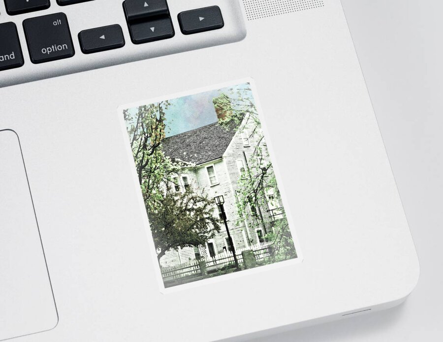 Dover Sticker featuring the photograph New England Mansion - Dover New Hampshire by Marie Jamieson