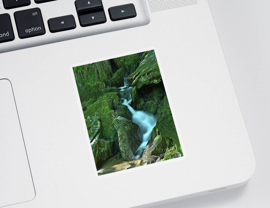 Waterfalls Sticker featuring the photograph New Hampshire Waterfalls by Steve Brown